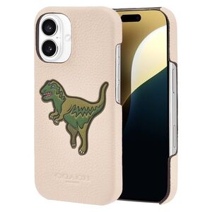 iPhone 14 Pro Coach Beige Leather Dinosaur Case